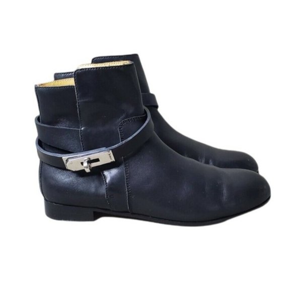 Hermes Women's Neo Ankle Leather Boots Short Sz 35.5/US 5 Made in Italy - Picture 1 of 10